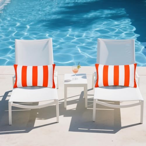 tiggell 4 Pack Waterproof Pillow Covers Outdoor Throw Pillowcases