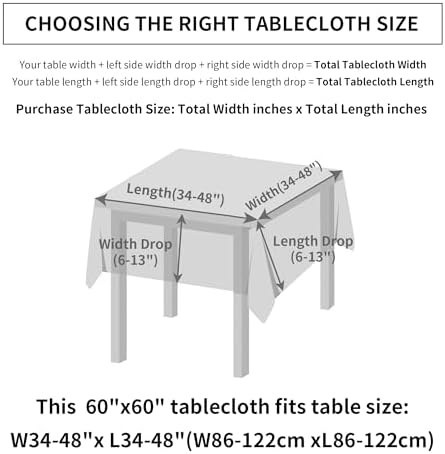 Natural Linen Textured Square Tablecloth, Slubby Lightweight Table
