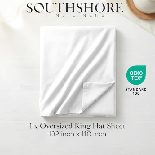 XL Oversized King Flat Sheet Only 132x110 California King Flat Sheet