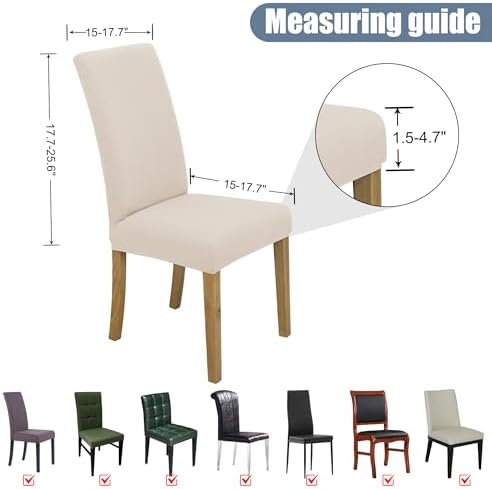 Dining Chair Covers, Stretch Seat Covers, Washable Furniture Protector