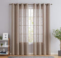 HLC.ME Abbey Faux Linen Textured Semi Sheer Privacy Sun Light