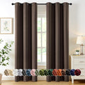 MIULEE Blackout Curtains for Bedroom 2 Panels 40"x72" Long Chocolate