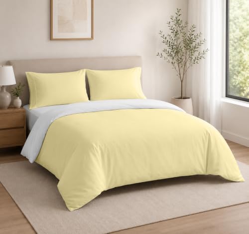 BedDecor Luxury 3 Piece Reversible Duvet Cover Set with Zipper &