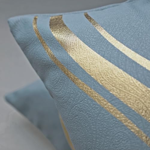 MYRU Striped Decorative Throw Pillow Case, Polyester Square Sofa