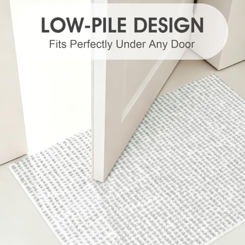 ACCUMTEK Luxury Chenille Bathroom Rugs Non Slip 60" x24", Extra Soft