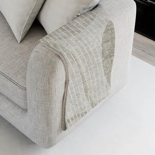 Addison Rugs ASB723 Taupe 50" x 70" Oversized Sherpa Throw Blanket
