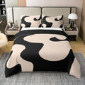 Erosebridal Beige Abatract 100% Cotton Duvet Cover Boho Line Bedding