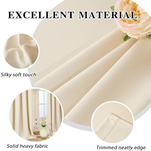 Blackout Curtains Room Darkening Thermal Insulated Drapes Solid Window