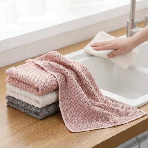 100% Cotton Waffle Weave Kitchen Dish Cloths, 3-Pack