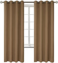 BGment Taupe Blackout Curtains for Bedroom 72 Inch Long - 2 Panels