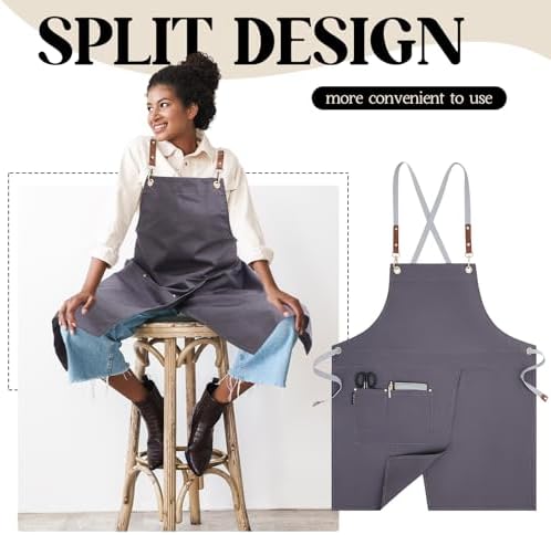 Crossback Pottery Apron Split Leg, Adjustable Straps