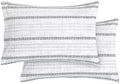 Elegant Comfort Ultra Soft Set of 2 Striped Print Pillowcases - 1500