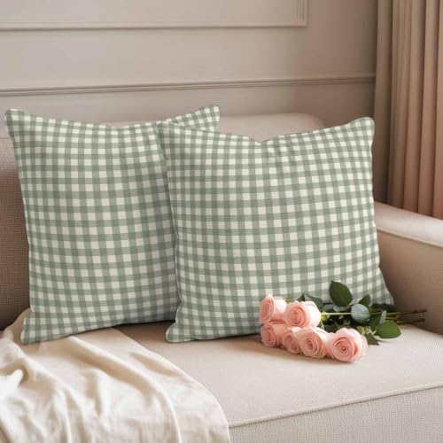 Pack of 2 Waterproof Outdoor Pillow Covers 20x20 Inch Decorative