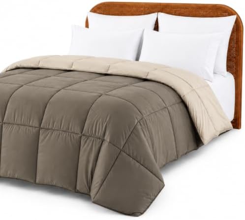 Modern Threads Comforter Duvet Insert, Reversible Quilted Down