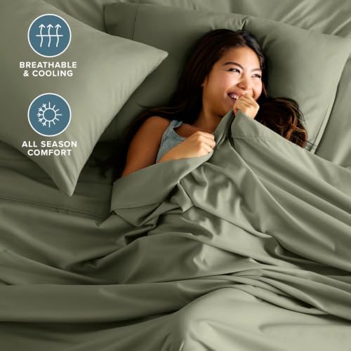 Bare Home Full Sheet Set - 1800 Ultra-Soft (Full, Sage)