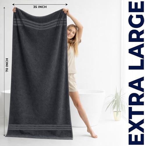DAN River 2 Pack Bath Sheets Extra Large 35x70, Large Bath Towels for