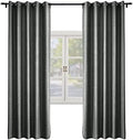 Macochico Room-Darkening Faux Linen Curtains Blackout Room Drapery