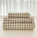 NSNLGSGC Tan Gingham Full Sheet Set