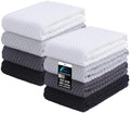 100% Cotton Kitchen Dish Towels Set, 16" x 25" Super Absorbent and