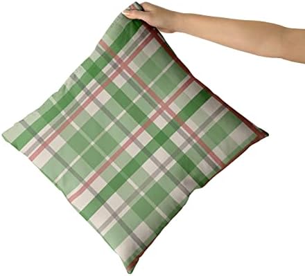 Green Coral Pillow Covers 18x18 Set of 2 Light Green Grey Buffalo