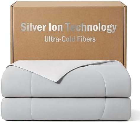 Silver Infused Ultra Cold Fiber Cooling Comforter Q-Max 0.45+ Fast
