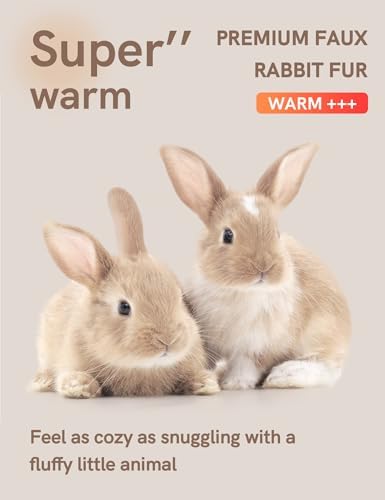 YnM Luxury Faux Rabbit Fur Throw Blanket, Ultra Soft & Breathable