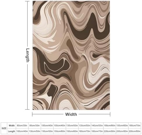 Super Soft Throw Blanket for Couch Taupe and White Blanket for Sofa