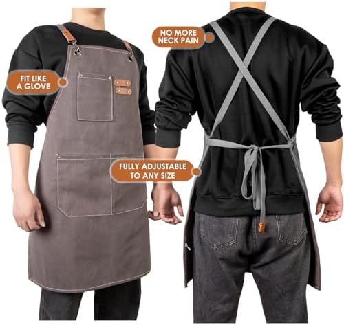 Woodworking Apron Heavy Wax Canvas Work Apron