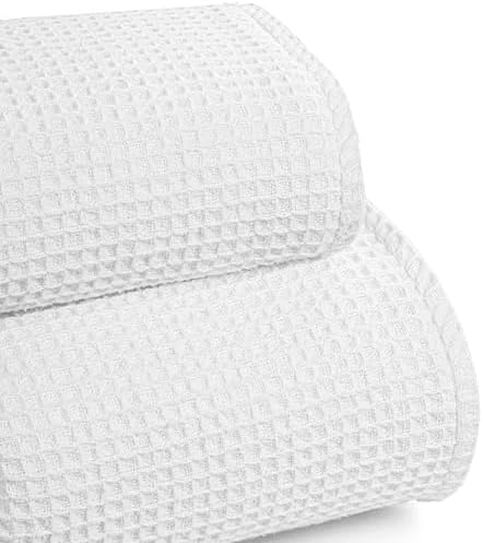 100% Cotton Waffle Weave Blanket, King Size 90 x 108 Inches, 300 GSM