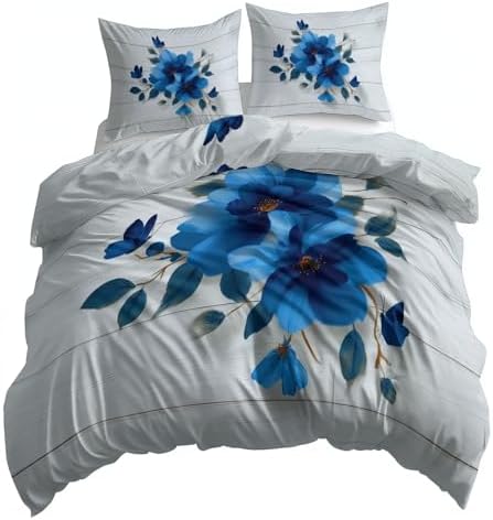 King Duvet Cover Set Ultra Soft Breathable Microfiber Comforter Cover
