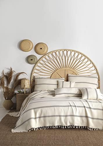 Handmade Undyed Natural Pure Cotton California King Bedspread with