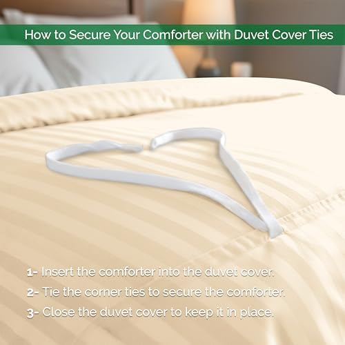 Elegant Comfort Softest, Coziest 3-Piece Damask Stripe Duvet Cover Set
