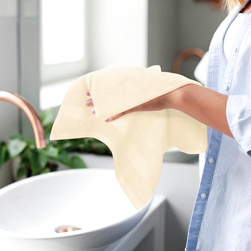 GLAMBURG Ultra Soft 6-piece Hand Towel Set 16x28-100% Ringspun Cotton