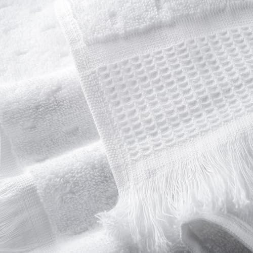 SOFE H&L | NADIAS Decorative Turkish Hand Towels, Set of 4 | White
