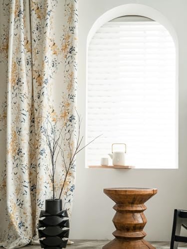 Linen Curtains 63 Inch Length 1 Panel Back Tab Boho Drape Semi