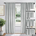 Fcosie 100% Blackout Chenille Curtains 63 Inch Length, Thermal