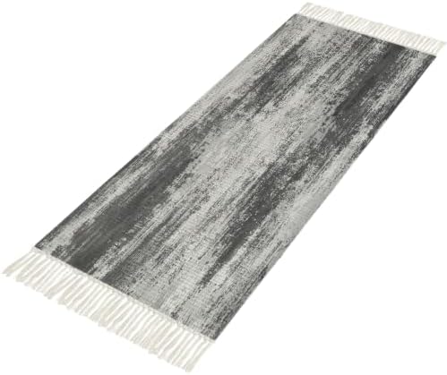 Vintage Abstract Hallway Runner Rug 2'x5', Minimalist Texture Art