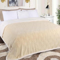 Reversible Soft Plush Cozy Jacquard Sherpa Fleece Throw Blanket King