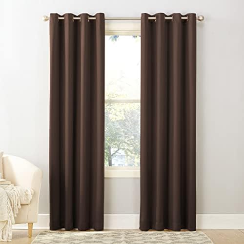 Sun Zero Barrow Energy Efficient Grommet Curtain Panel Pair