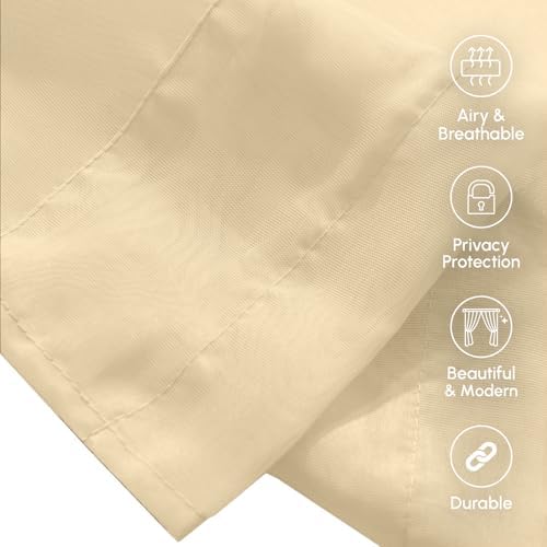 Elegant Comfort 2-Piece Sheer Panel with 2inch Rod Pocket - Window