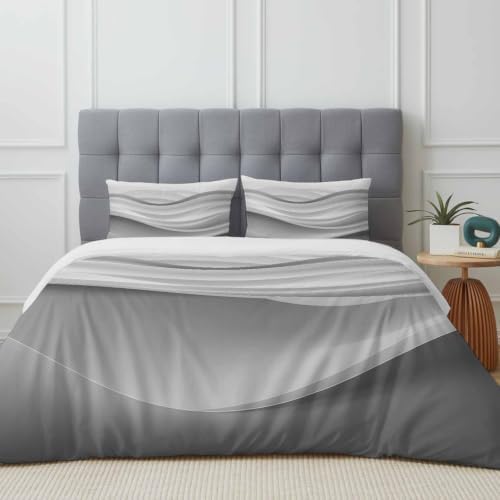 Abstract Queen Duvet Cover Set - 4 Pcs Comforter Cover Bedding Sets