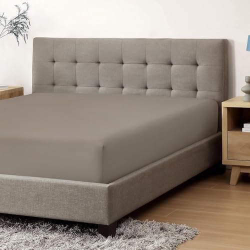 Micropuff Twin XL Fitted Sheet Only, Microfiber, Anti-Slip Anchors