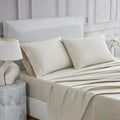 Linen Closet 4 Pcs 100% Cotton Full Size Sheets Set, Tan, 400 Thread
