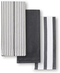 Benson Mills Mali Set of 3 Kitchen Towels (18” x 28”, Charcoal)