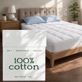 Niagara Cotton Mattress Pad Queen 60x80 - Non Noisy Cooling Breathable