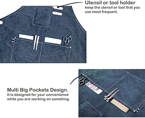carrotez Adjustable Over sized Plus Size Canvas Apron with Pockets Men