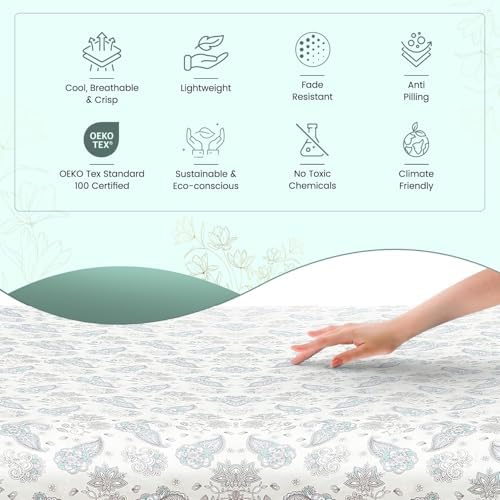 Feather & Stitch 100% Cotton Percale 300 Thread Count Twin 3 Pc Sheet