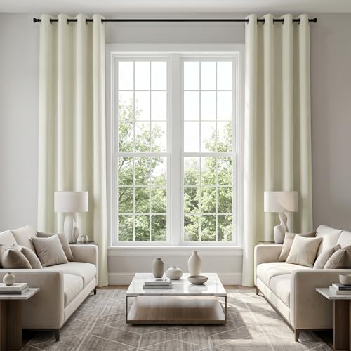 120 Inches Extra Long Curtains for Living Room 2 Panels Grommet