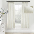 Natural Linen Curtains 63 inch Length,Pinch Pleat Curtains for Living