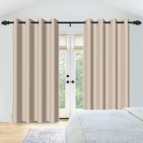 Ivory Blackout Curtains for Bedroom Living Room 2 Panels Solid Cream